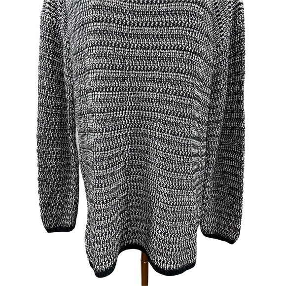 Joie Long Chunky Knit Cotton Blend Sweater Size L Comfy Oversized Tunic - Picture 4 of 11